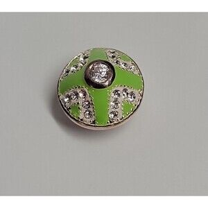 Kameleon Jewelpop Sterling 925 Peridot Green Crown Jewel‎ Swarovski KJP257